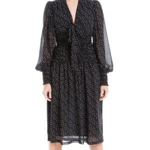 MAX STUDIO Smock Waist Long Sleeve Dress